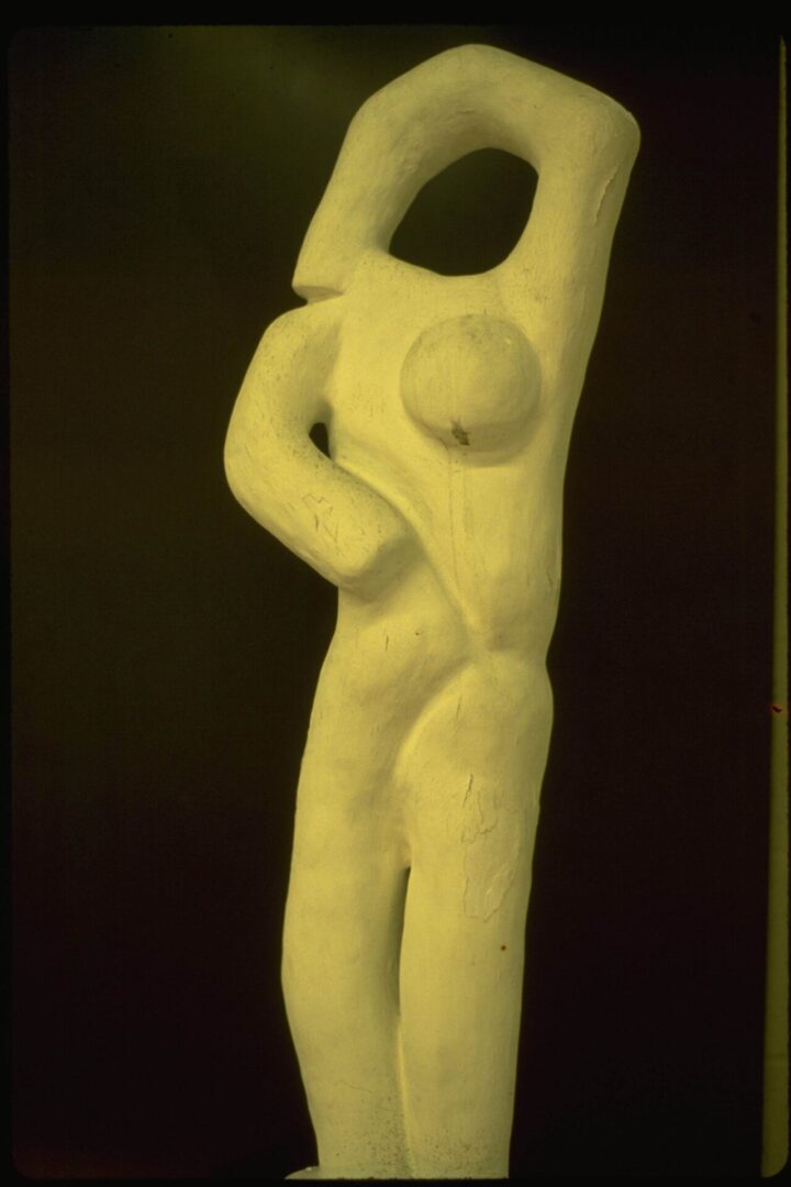 Portrait of plaster sculpture